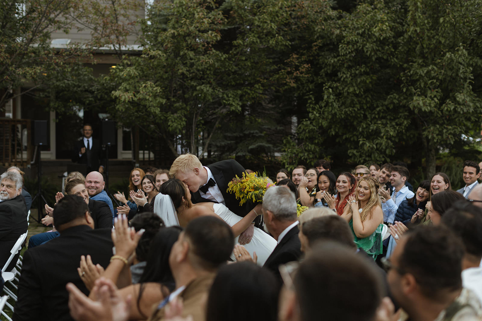 A wedding ceremony at Timberlee Hills in Traverse City, Michigan